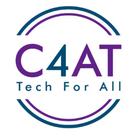 Center for Accessible Technology Logo and Home link.  Logo contains the acronym C4AT and the slogan Tech for All.